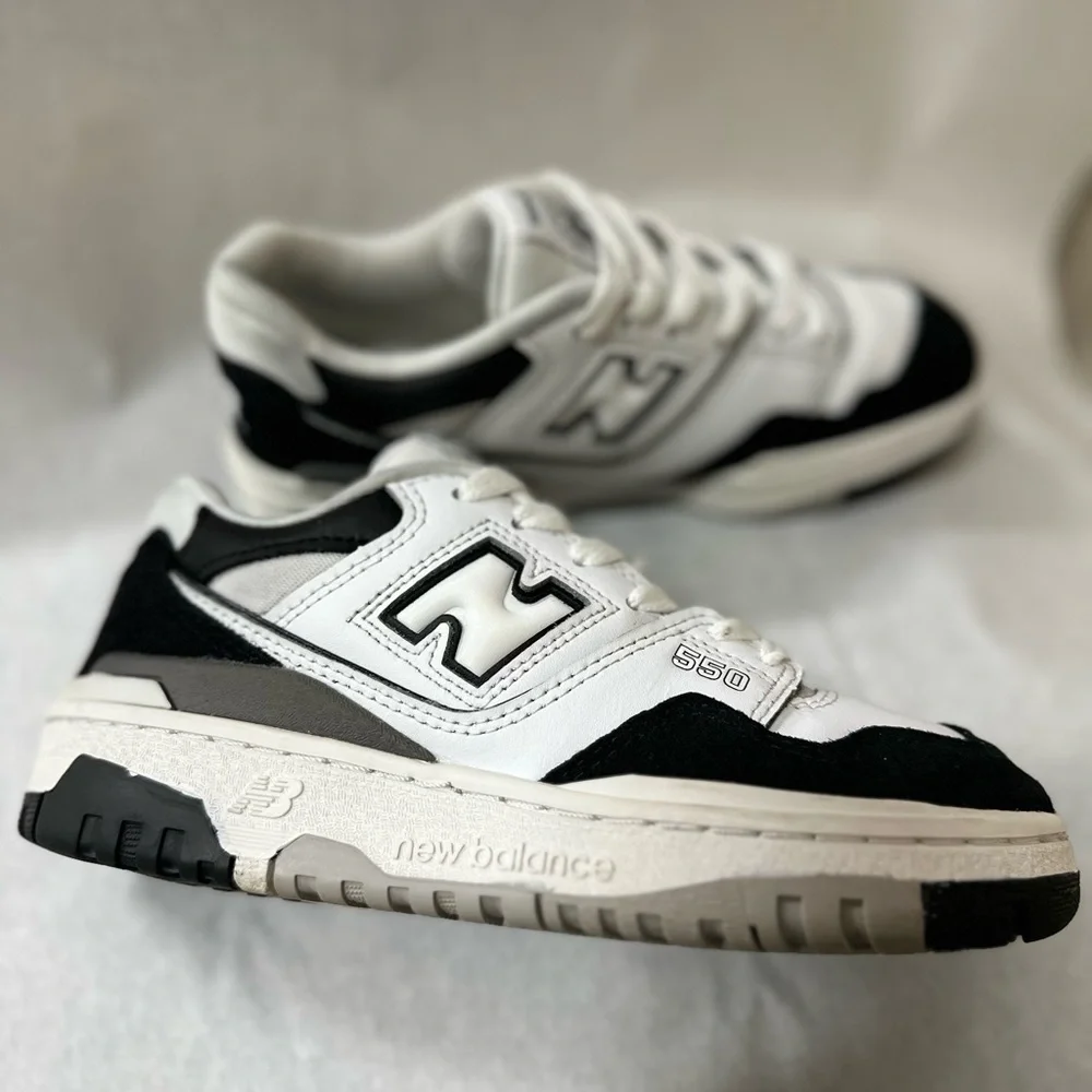 New Balance Kids' Black and White Sneakers